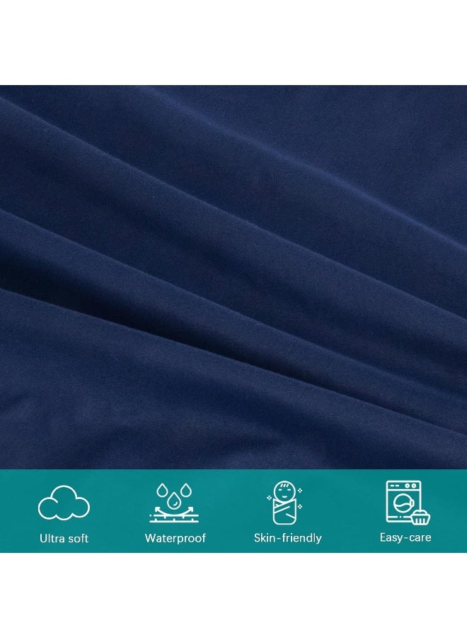Biloban Biloban Waterproof Changing Pad Cover/Change Table Cover Sheets, 2 Pack Navy Blue Changing Pad Covers for Baby Boys & Girls, Ultra Soft - Image 2