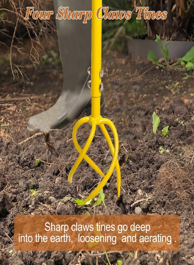 BARAYSTUS Garden Hand Tiller Garden Claw Twist Tiller Cultivator Tiller Soil Lossener Lawn Aerator Areator Loosen, Rototiller, Garden Bed and Plant Box Cultivator, Garden Tools. - Image 3