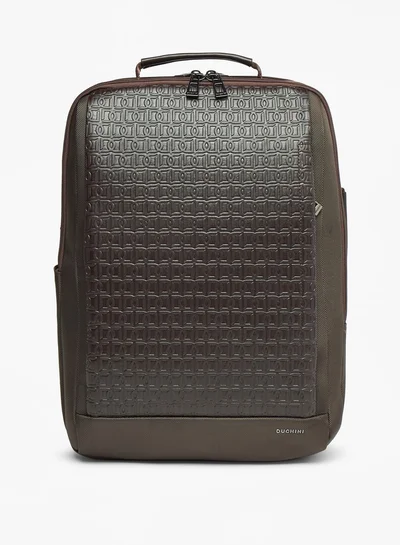 DUCHINI Duchini Textured Backpack with Adjustable Shoulder Straps and Zip Closure