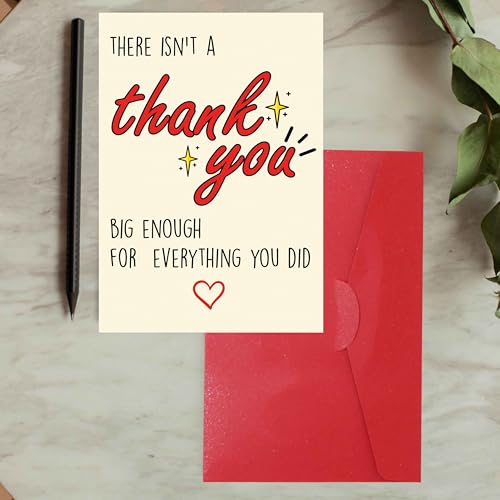 Cheerin Thank You Card – Elegant Thank You Greeting Card with Envelope – Thoughtful Appreciation Gift for Teacher, Boss, Friend, Coach, or Colleague - Image 4