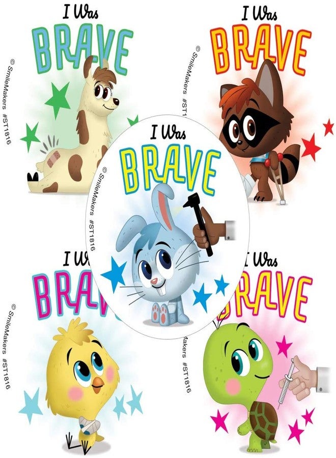 SmileMakers I was Brave Little Animals Stickers - Toys and Giveaways - 100 per Pack - Image 2