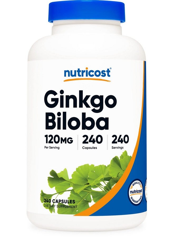 Nutricost جنكو بيلوبا 120 ملغ 240 كبسولة قوة إضافية مستخلص جنكو بيلوبا خالي من الغلوتين وغير معدل وراثيًا - Image 1