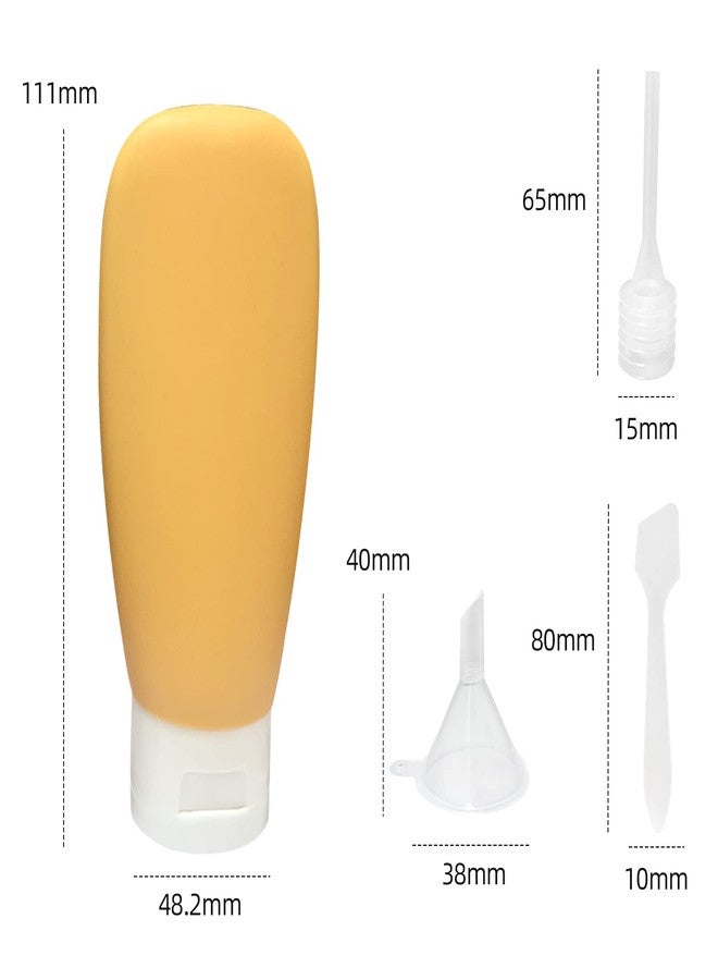 Shudyear 13 Pcs Travel Bottles Set For Toiletries,Leak Proof Refillable Squeezable Bottles With Clear Storage Bag And Laber,Empty Plastic Travel Bottles For Cosmetics,Shower Gel,Lotion,Shampoo - 60 Ml - Image 3