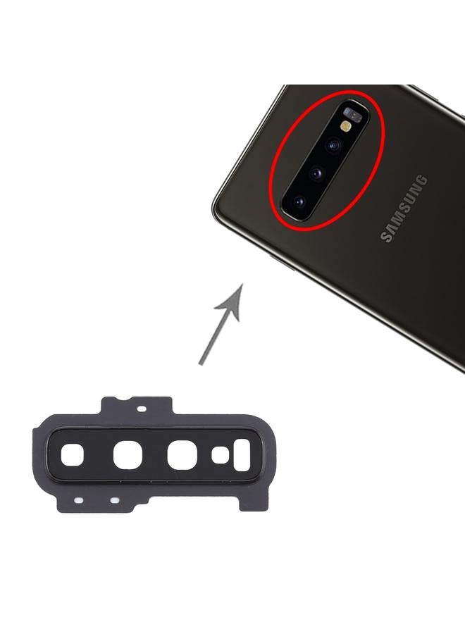 erorex For Samsung Galaxy S10+ 10pcs Camera Lens Cover (Black) - Image 5