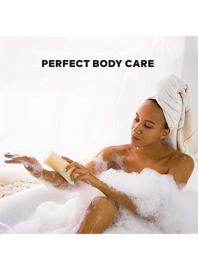 YEMTAL Natural Loofah Sponges Organic Luffa Bath Shower Sponge Exfoliating Body Back Scrubber for Men Women Adults SPA Beauty Bathing Daily Care - 4 PCS - Image 4