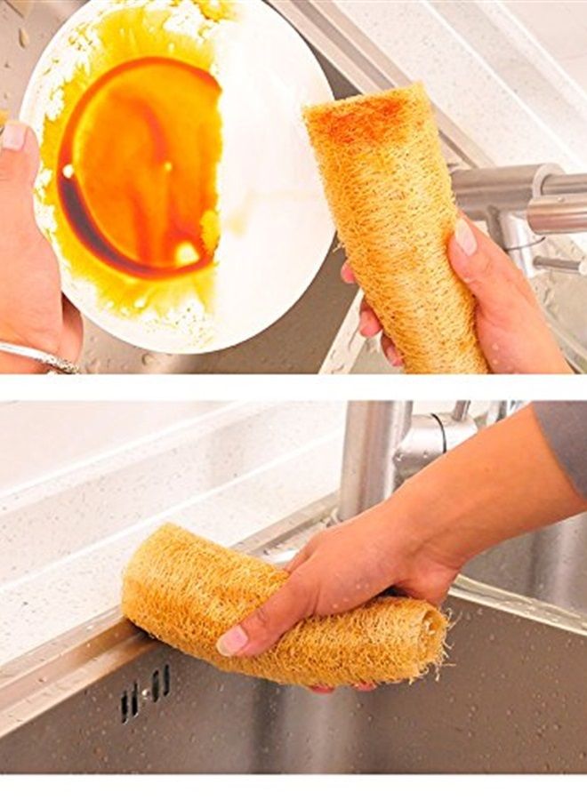YEMTAL Natural Loofah Sponges Organic Luffa Bath Shower Sponge Exfoliating Body Back Scrubber for Men Women Adults SPA Beauty Bathing Daily Care - 4 PCS - Image 5