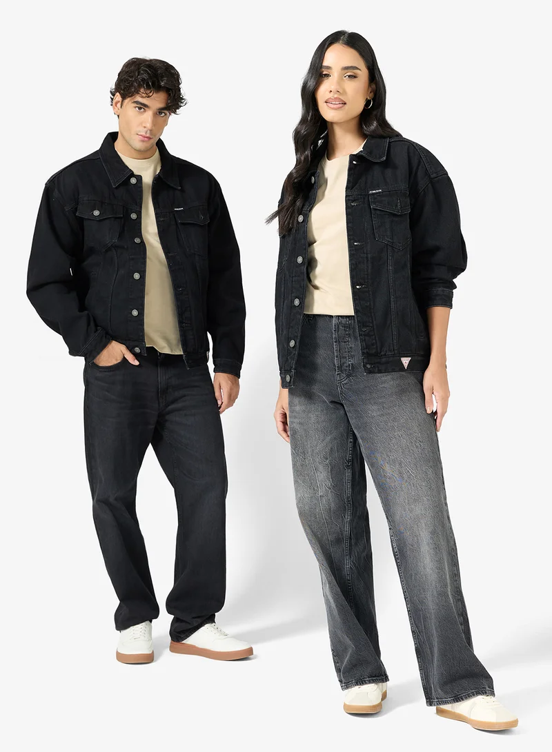 GUESS  Unisex Oversized Trucker Jacket  | Best Price UAE