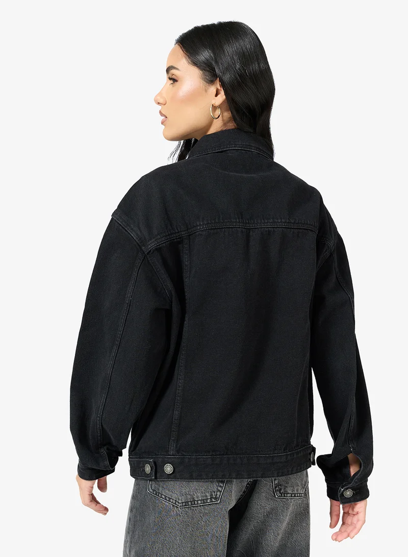 GUESS  Unisex Oversized Trucker Jacket  | Best Price UAE