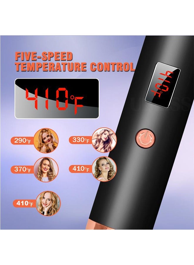 Joshberg Double PTC Thermal Brush Curling Iron for Perfect Straight Hair And Voluminous Curls,3-in-1 Heated Curling Brush Volumizing Brush with Brush LCD Display 4 Temperature Settings - Image 4