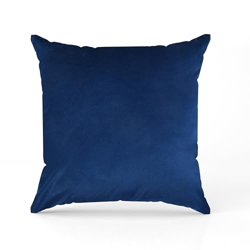 AEROHAVEN™ Rose Set of 2 Gold Leaf Printed Hand Made Velvet Throw/Pillow Cushion Covers - CC-226 - (Blue, 16 x 16 Inch) - Image 4