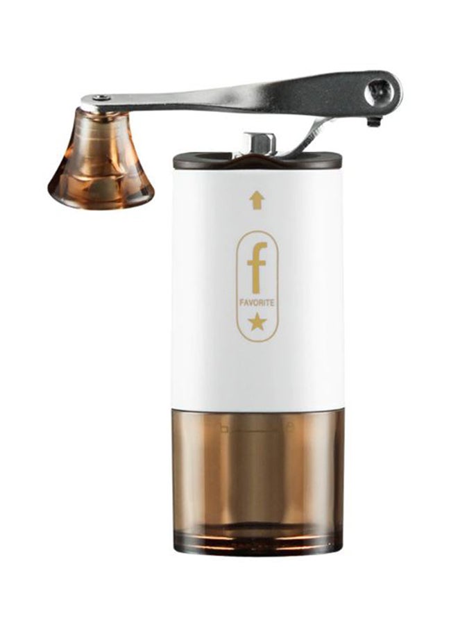 Mrosaa Adjustable Mini Manual Ceramic Coffee Grinder White/Brown 150ml - Image 1