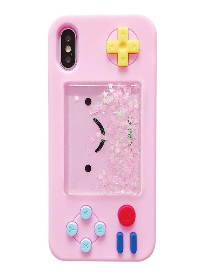 UnnFiko Squishy 3D Cartoon Game Case Compatible with iPhone 6 Plus/iPhone 6s Plus, Creative Liquid Stars Funny Play Case Soft Rubber Protective Cover for Girls Women (Pink) - Image 1