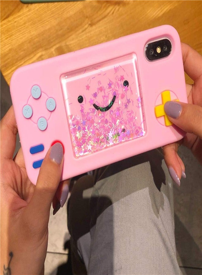 UnnFiko Squishy 3D Cartoon Game Case Compatible with iPhone 6 Plus/iPhone 6s Plus, Creative Liquid Stars Funny Play Case Soft Rubber Protective Cover for Girls Women (Pink) - Image 2