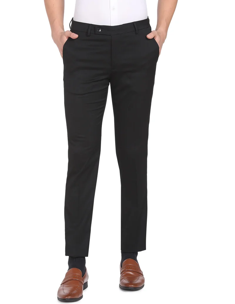 Hudson Slim Fit Dobby Weave Trousers