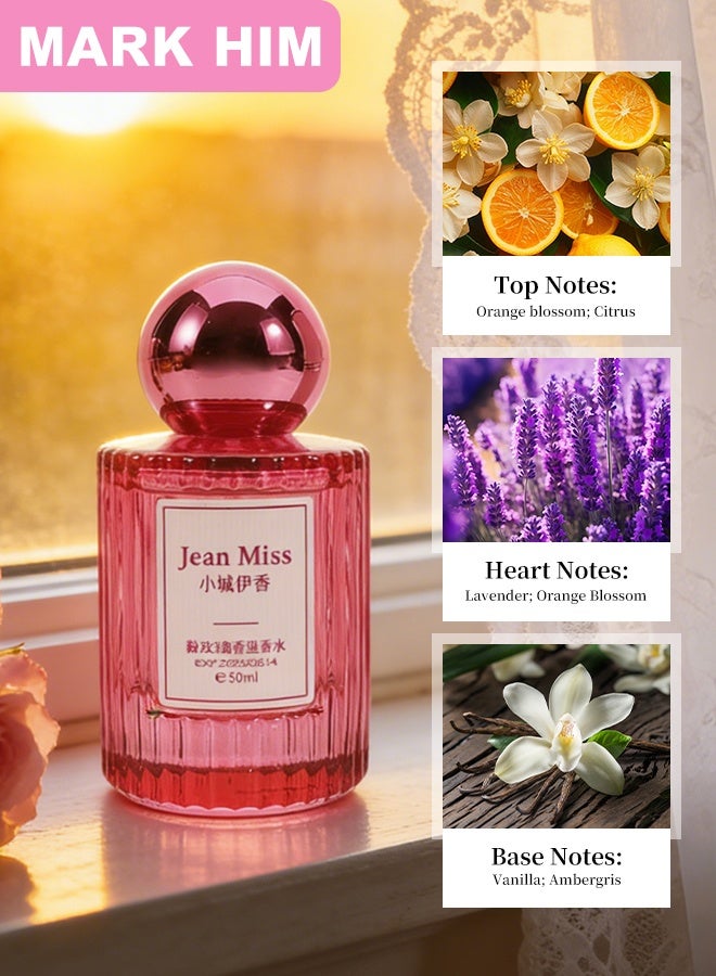 MARK HIM Paris-Inspired Luxury Perfume Gift Set, Iconic Eau de Parfum for Women (50ml + 12ml Travel Spray with Lambskin Case), Long-Lasting Floral Vanilla Fragrance EDP - Image 3