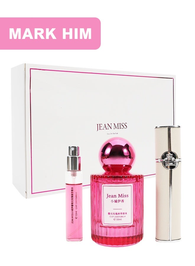MARK HIM Paris-Inspired Luxury Perfume Gift Set, Iconic Eau de Parfum for Women (50ml + 12ml Travel Spray with Lambskin Case), Long-Lasting Floral Vanilla Fragrance EDP - Image 1