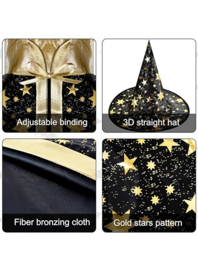 GGEROU Wizard Witch Cape with Hat, 3 Sets Cosplay Costume Cloak  - Image 3
