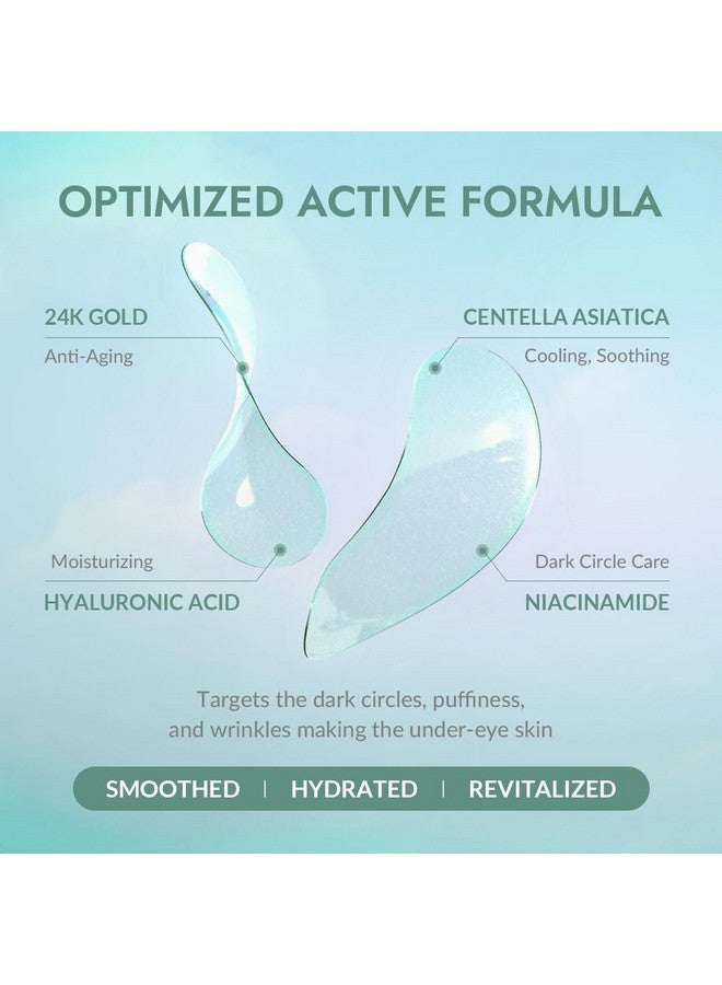 MIZON Cicaluronic Vegan De-puffing Eye Gel Patch, 24K Gold & Cica Under Eye Mask, Reduces Puffy Eyes, Dark Circles and Wrinkles (21 pairs) - Image 5