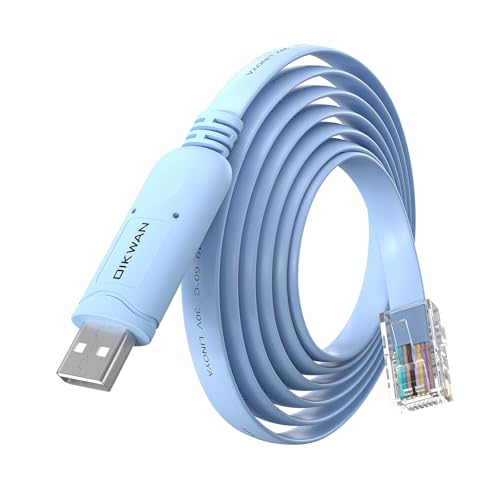 OIKWAN Console Cable RJ45 to USB, Console Cable，USB Console Cable with FT232 Chip Compatible with Cisco,HP,NETGEAR,Huawei,Routers/Switches for Laptop in Linux,Windows, Mac - Image 1