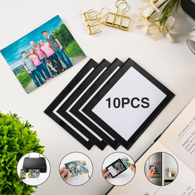 STTMGN Magnetic Picture Frames with Black Border(3.5"X5",10 Pack),Magnet Photo Frame Pockets/Holder,Decorations for Home/Office/School/Classroom/Party - Image 5
