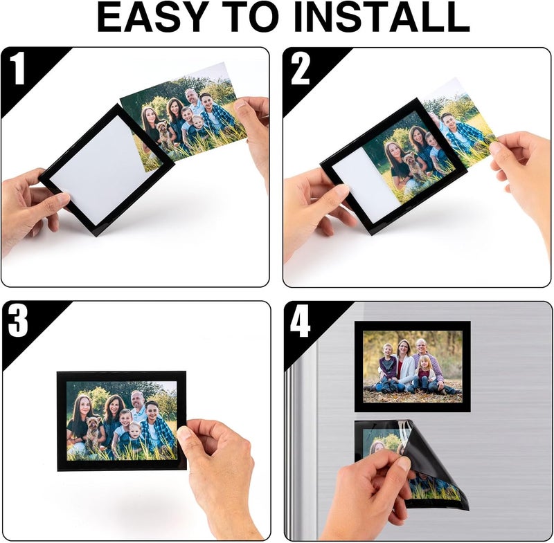 STTMGN Magnetic Picture Frames with Black Border(3.5"X5",10 Pack),Magnet Photo Frame Pockets/Holder,Decorations for Home/Office/School/Classroom/Party - Image 4