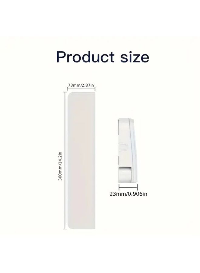 White Memory Foam Keyboard Wrist Rest Ergonomic Design With 22 Cleaning Tools - Image 2