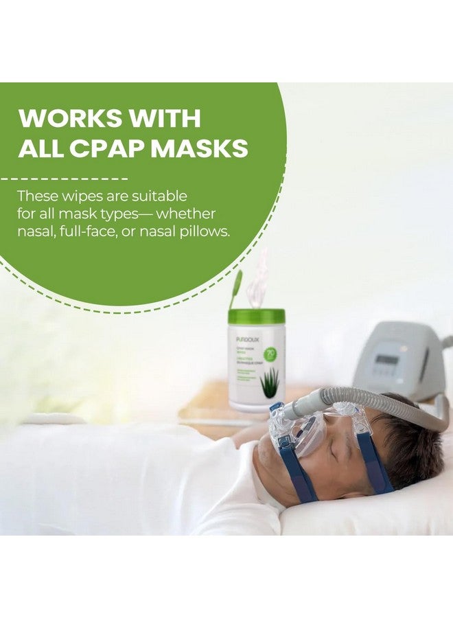 Purdoux PURDOUX 100% Cotton CPAP Mask Wet Wipes Unscented with Aloe Vera, 70 Wipes - Image 5