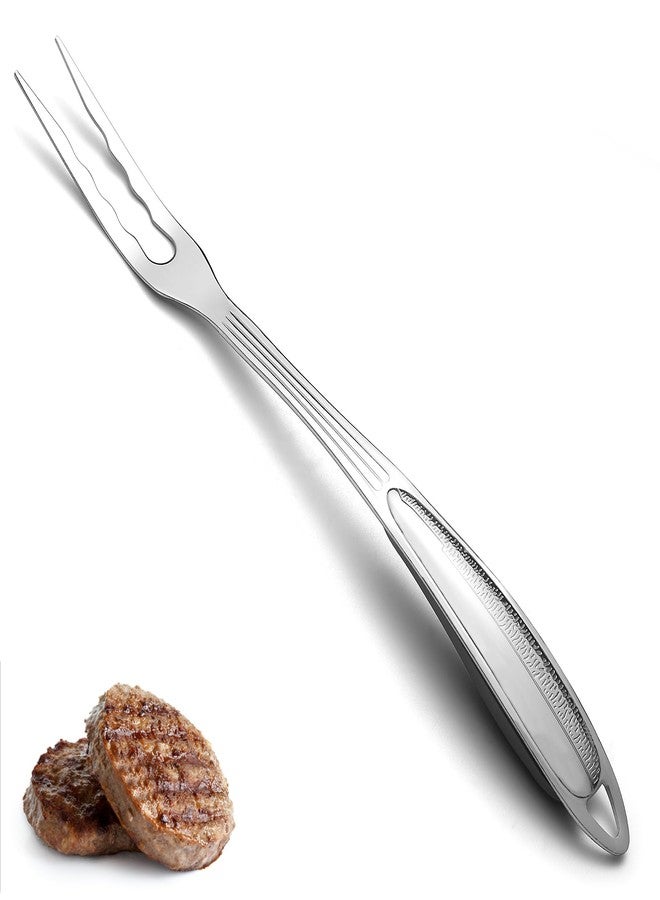 ReaNea Meat Fork, Heavy Duty Stainless Steel Carving Cooking Fork, Grill Serving Fork for Slicing & Serving Roasts, Turkey, BBQ - Comfortable Non-Slip Grip, Kitchen & Grill Essential - Image 1