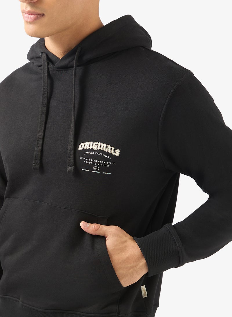 جاك اند جونز هودي بلوفر مطبوع بياقة دائرية - Image 3