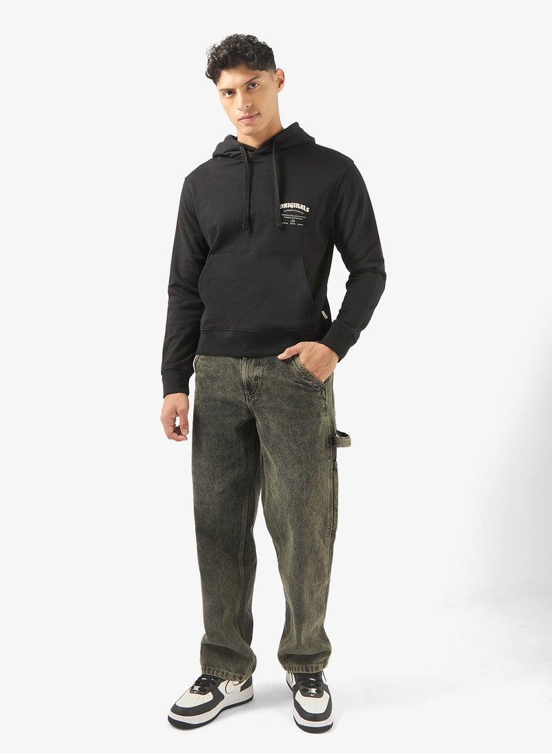 جاك اند جونز هودي بلوفر مطبوع بياقة دائرية - Image 4