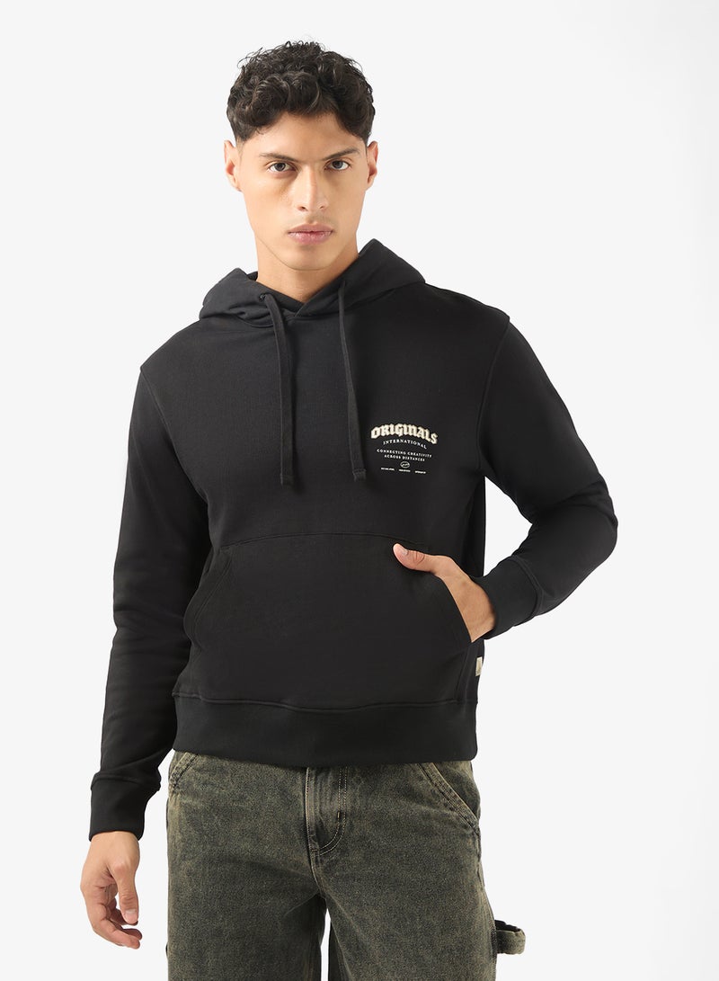 جاك اند جونز هودي بلوفر مطبوع بياقة دائرية - Image 1