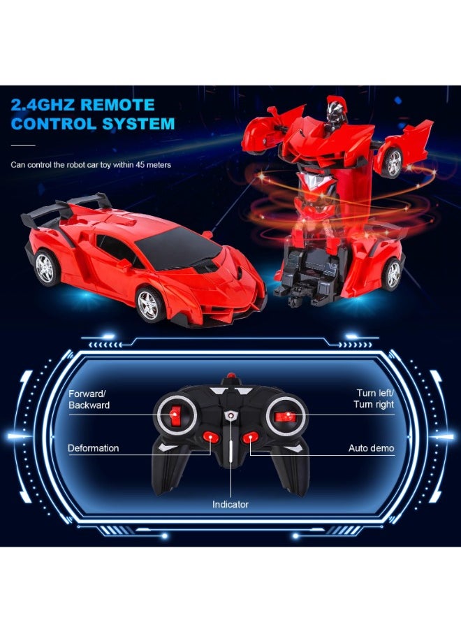 TOY GARDEN Transformer Cars RC Toy for Boys | Remote Controlled Deformed Car with Electric Racing Features | Ideal Birthday Gift | Red  - Image 5