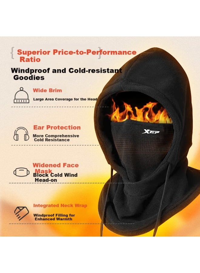 Xtep Cycling Windproof Face Mask Cold Weather Warm Head Cover Winter Hat Skiing Riding Windproof Face Shield Neck Gaiter Uni - Image 3