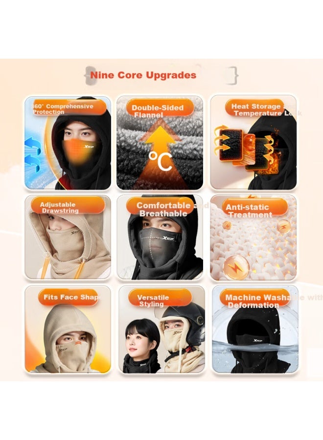 Xtep Cycling Windproof Face Mask Cold Weather Warm Head Cover Winter Hat Skiing Riding Windproof Face Shield Neck Gaiter Uni - Image 2