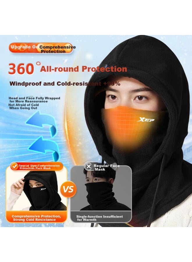 Xtep Cycling Windproof Face Mask Cold Weather Warm Head Cover Winter Hat Skiing Riding Windproof Face Shield Neck Gaiter Uni - Image 4
