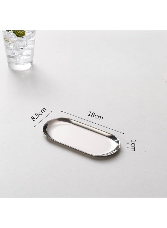 Set of 3 Stainless Steel Oval Trays – Perfect for Breakfast, Snacks, Fried Foods, Fries, Sushi & Desserts, Great for Parties, BBQs, Towel Tray - Image 2