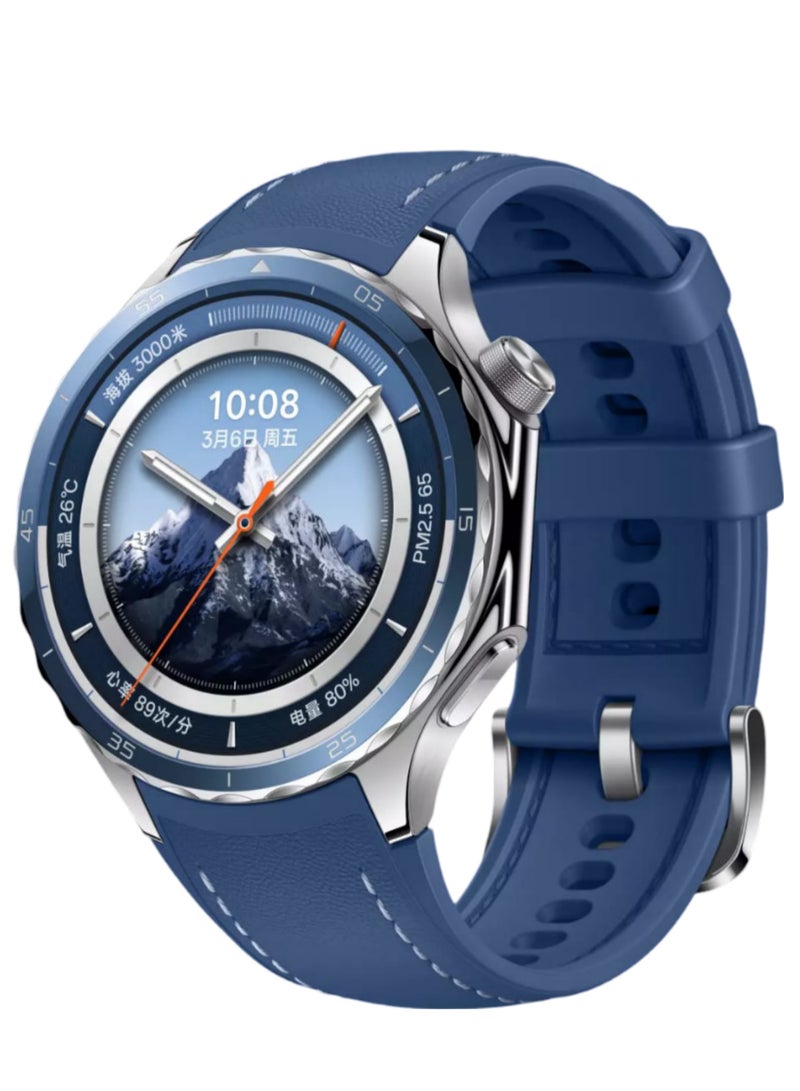 OPPO 648 mAh OPPO Watch X2 Full Smart Flagship Smartwatch | 1.5" AMOLED Display | Titanium Alloy Case | 631mAh Battery | ECG, Blood Oxygen, and Blood Pressure Monitoring | Dual-Frequency GPS | eSIM Support | Sky Blue Chinese Version Sky Blue - Image 3