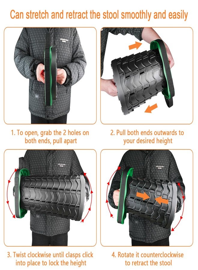 Boreeman كرسي بوريمان القابل للطي، كرسي مربع محمول، خفيف الوزن ولكنه أكثر متانة مع قدرة تحمل تصل إلى 400 رطل، كرسي قابل للطي مطور للتخييم وصيد الأسماك والمشي لمسافات طويلة والشواء (مربع أخضر عسكري) - Image 5