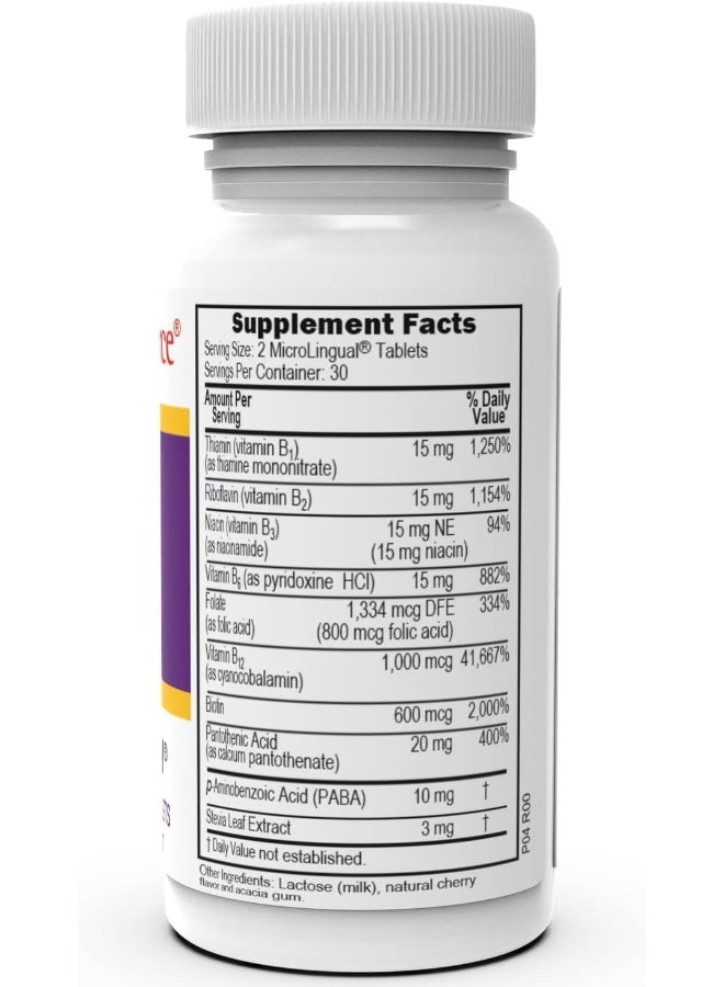 Superior Source Women?s B Complex - Energy Support Supplement for Women - Multivitamin with Vitamin B12, Vitamin B3 & More - B Vitamin Supplement Aids Heart Health - 60 Sublingual Dissolving Tablets - Image 2