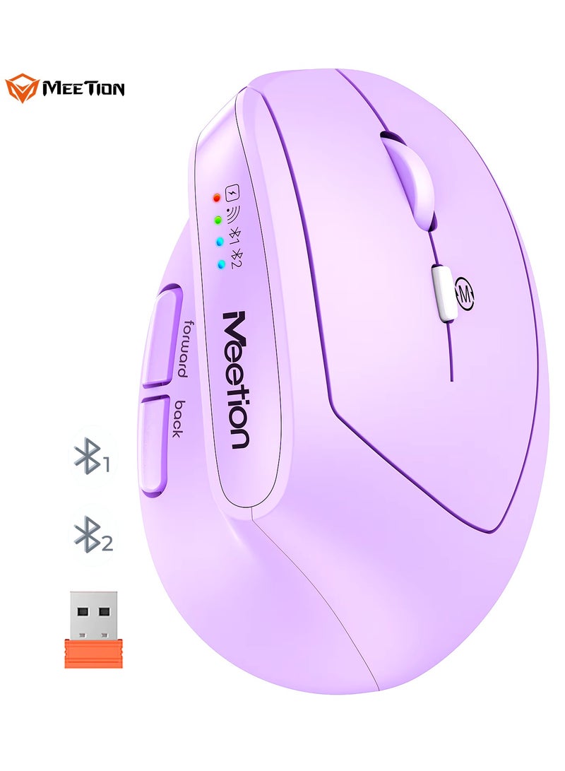 MEETION 2.4g & Bluetooth Dual-Mode Ergonomic Mouse BTM008 Ergonomic Prowess Enhanced Efficiency Multifaceted Connectivity - Image 1