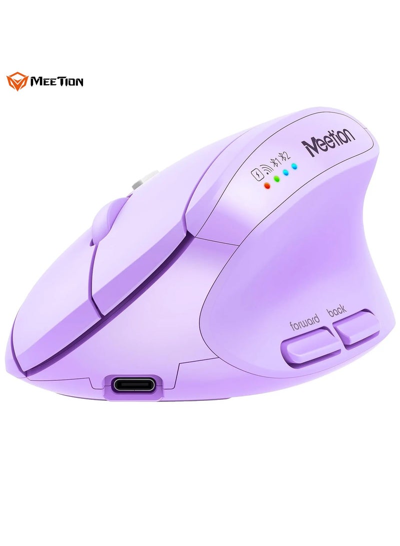 MEETION 2.4g & Bluetooth Dual-Mode Ergonomic Mouse BTM008 Ergonomic Prowess Enhanced Efficiency Multifaceted Connectivity - Image 2