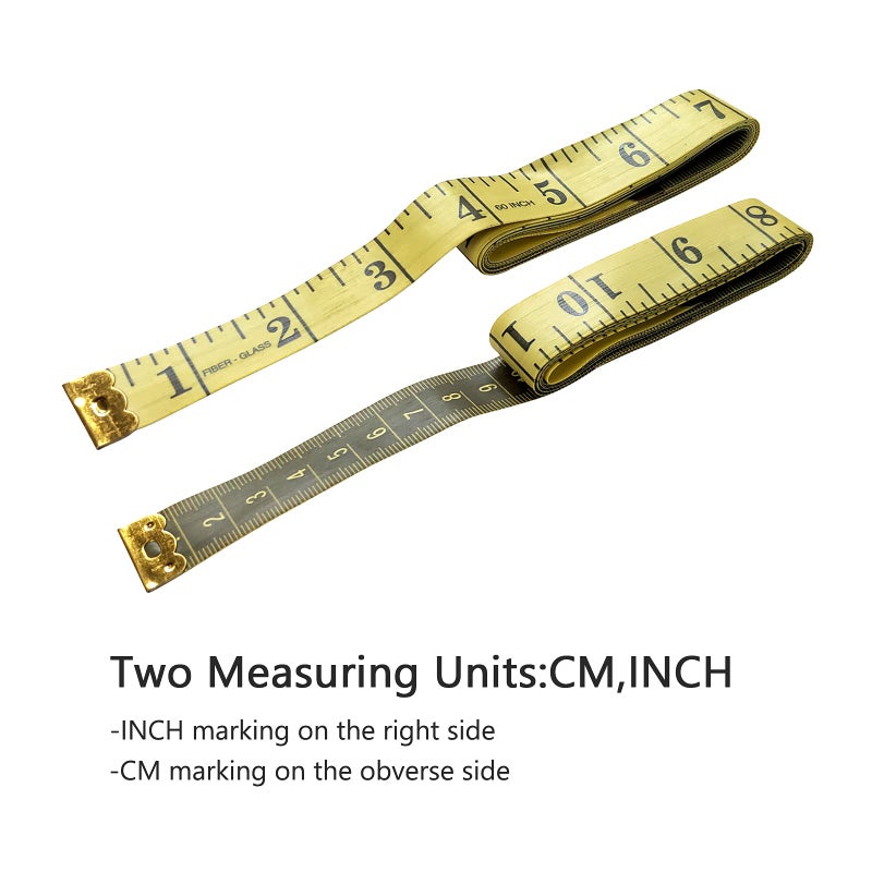 Sewing Tape Measure 2 Pack Double Scale Soft Tape Measuring Body Weight Loss Medical Body Measurement Sewing Tailor Cloth Ruler Dressmaker Flexible Ruler Tape Measure Multicolor 60Inches 50cm - Image 3