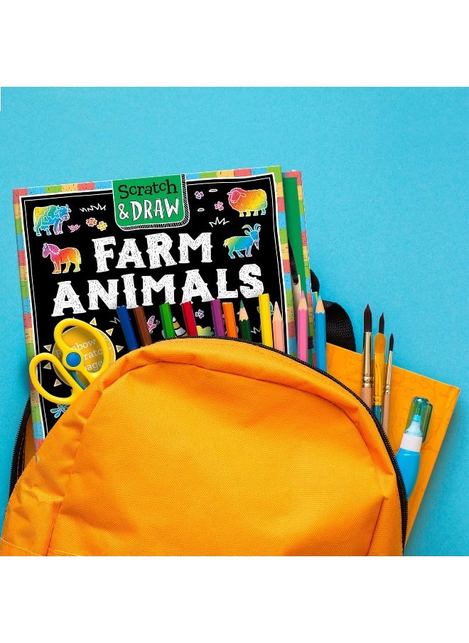 null - Scratch and Draw Farm Animals - Scratch Art Activity Book - Image 1