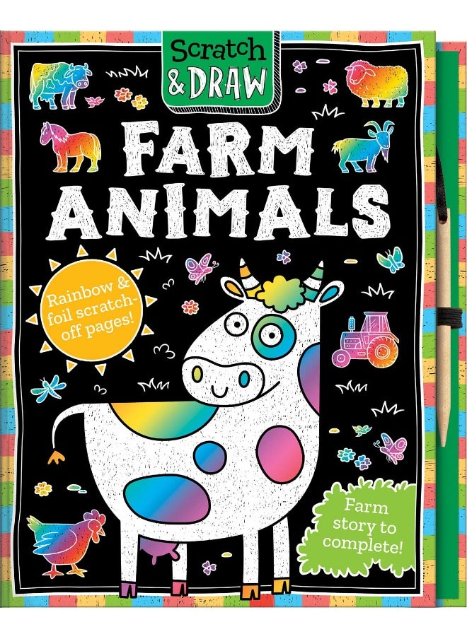 null - Scratch and Draw Farm Animals - Scratch Art Activity Book - Image 1