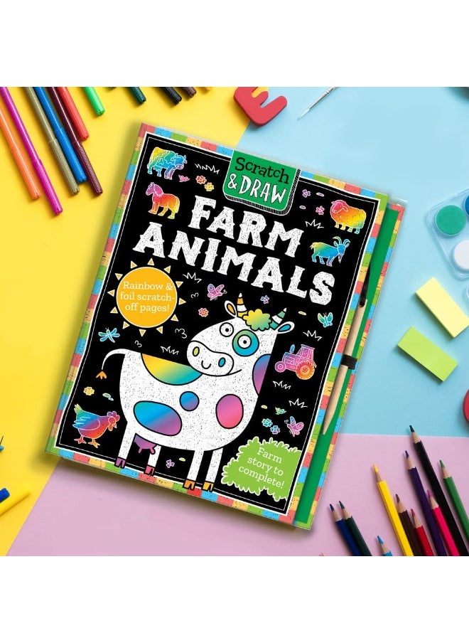 null - Scratch and Draw Farm Animals - Scratch Art Activity Book - Image 1
