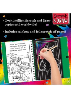 Scratch and Draw Farm Animals - Scratch Art Activity Book  - Image 2