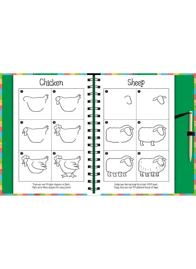null - Scratch and Draw Farm Animals - Scratch Art Activity Book - Image 1