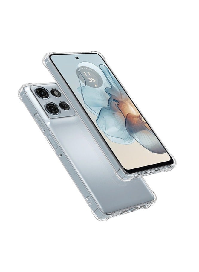 2 in 1 Motorola G75 5G Phone Case Cover & Screen Protector - Shockproof Clear Slim TPU Protective Phone Cover & Full Coverage Delicate Touch Tempered Glass Screen Protector for Motorola G75 5G - Image 3