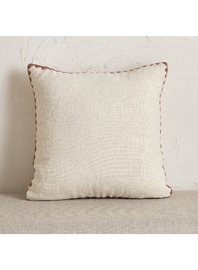 Home Box Arterra Border Embroidered Filled Cushion - 50x50 cm  - Image 1