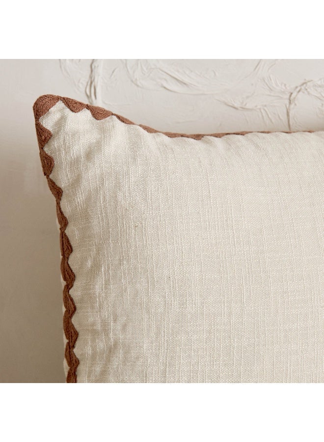 Home Box Arterra Border Embroidered Filled Cushion - 50x50 cm  - Image 2